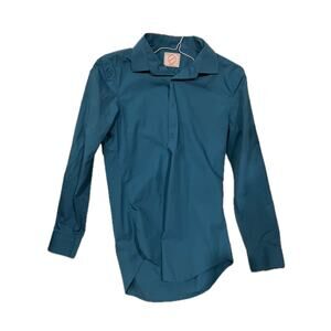 Bespoke Teal Long Sleeve Button Down Shirt 14-14.5 32/33